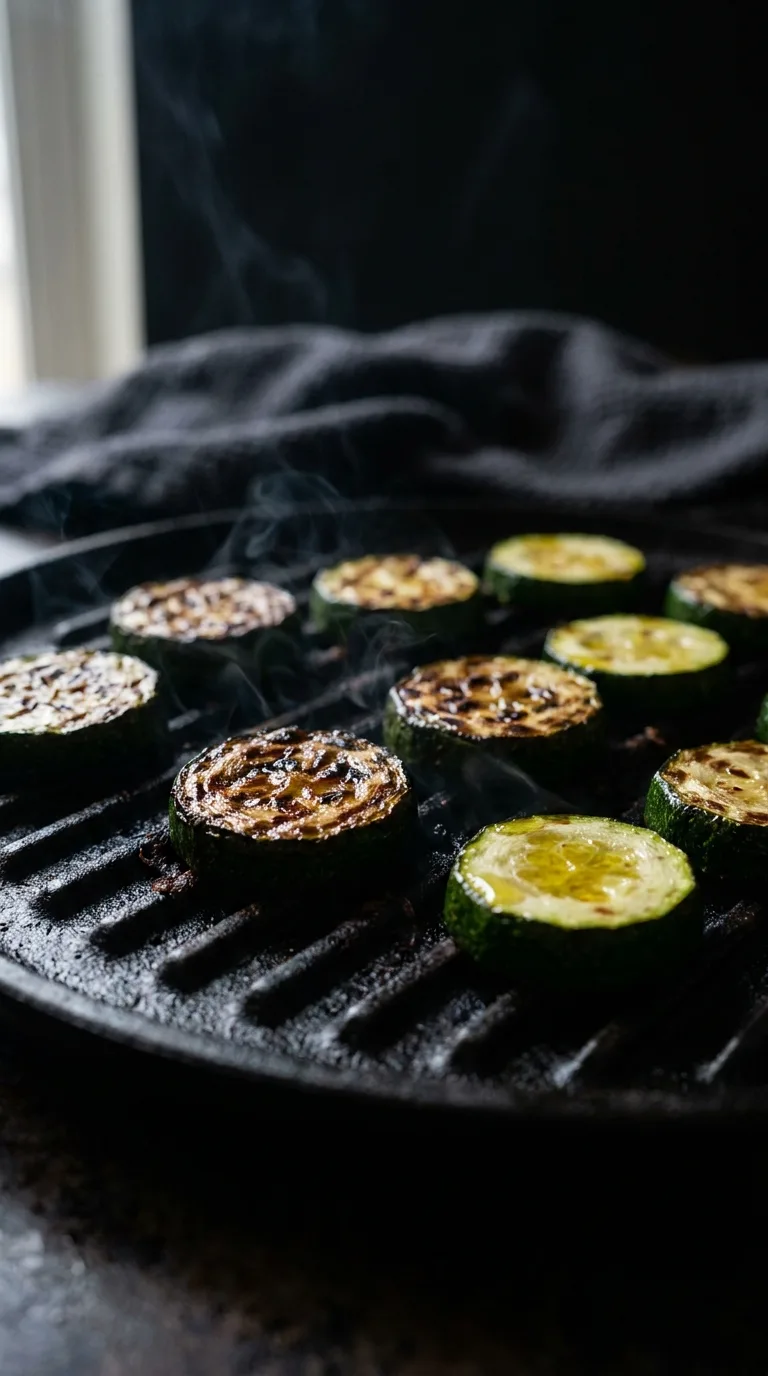 Grilled Zucchini Pizza: Italian Vegetable Rounds – step 4: Char the second side