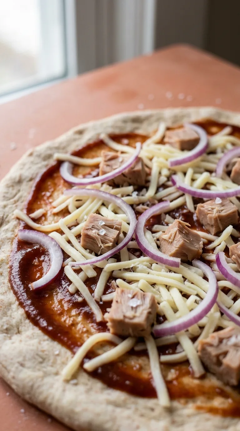 BBQ Jackfruit Pizza: Plant-Based Savoury Pie – step 4: Add the toppings
