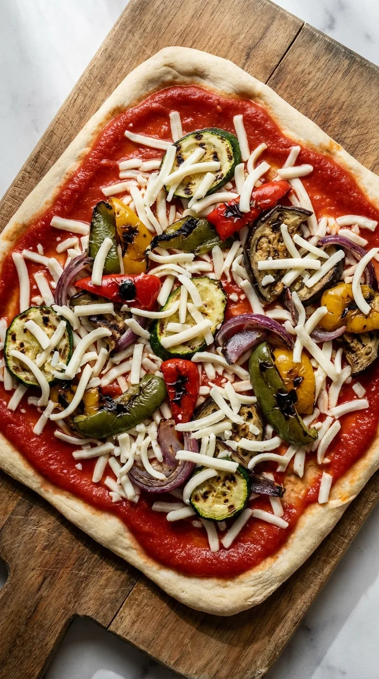Grilled Vegetable Pizza: Smoky Italian Flatbread – step 6: Assemble the pizza
