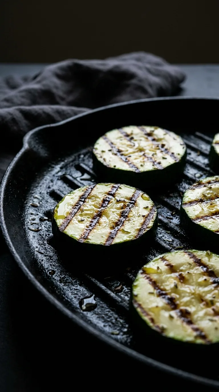 Grilled Zucchini Pizza: Italian Vegetable Rounds – step 3: Sear the rounds