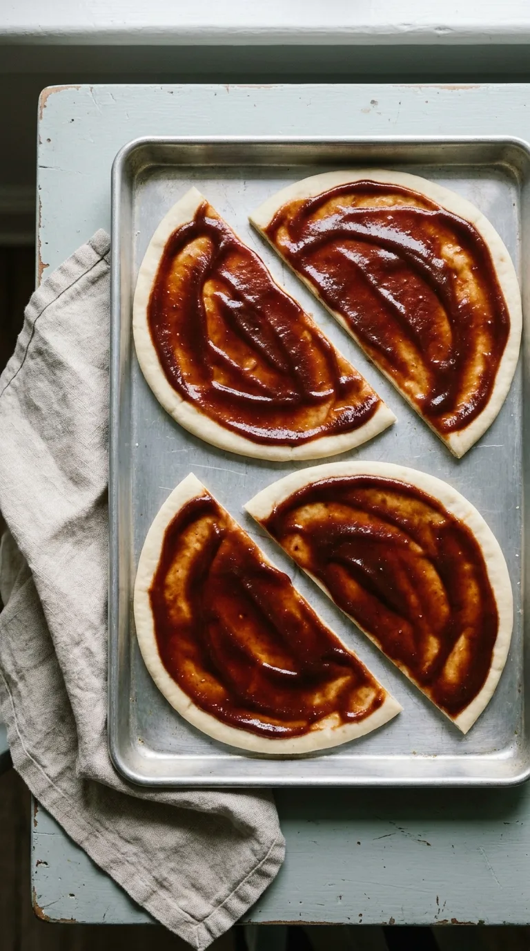 BBQ Pizza Flatbread: Smoky Halal Chicken Pizza – step 5: Apply the sauce