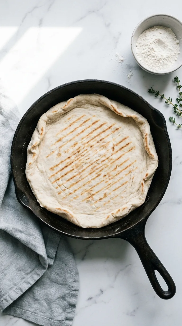 Pizza Margherita: Grilled Italian Flatbread – step 4: Sear the base