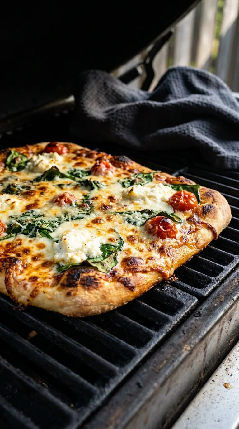 Grilled Pizza With Ricotta Cheese: Italian Flatbread – step 6: Season and melt