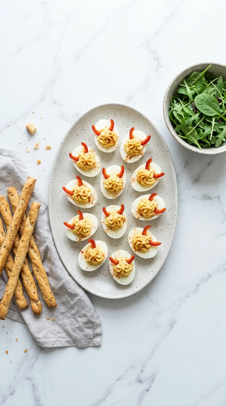 Halloween Deviled Egg Horns: Savoury Festive Appetiser – step 7: Chill before serving