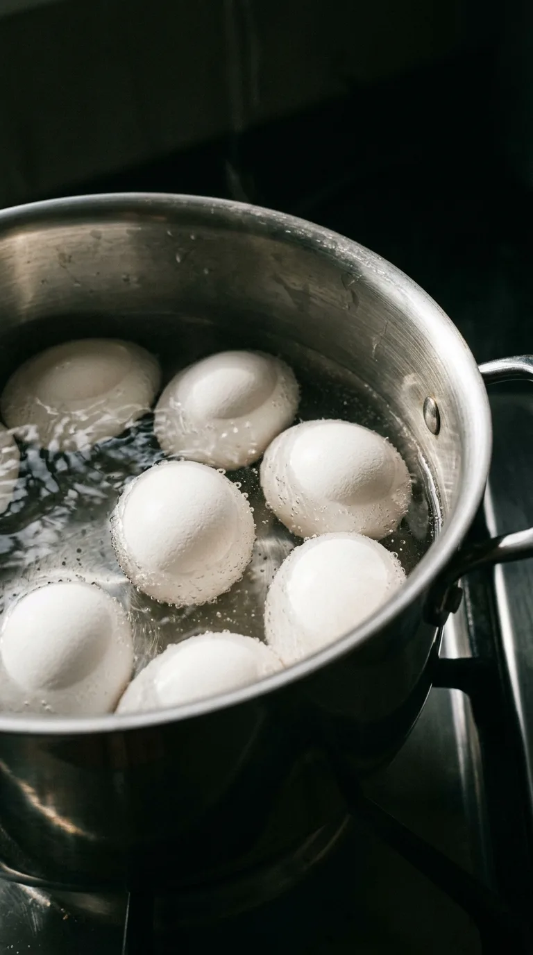 Halloween Deviled Eggs with Olives: Festive Spider Appetisers – step 1: Boil the eggs