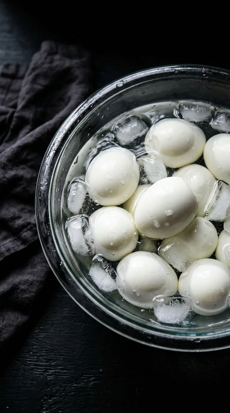 Halloween Dyed Deviled Eggs: Coloured Party Appetisers – step 2: Chill and peel