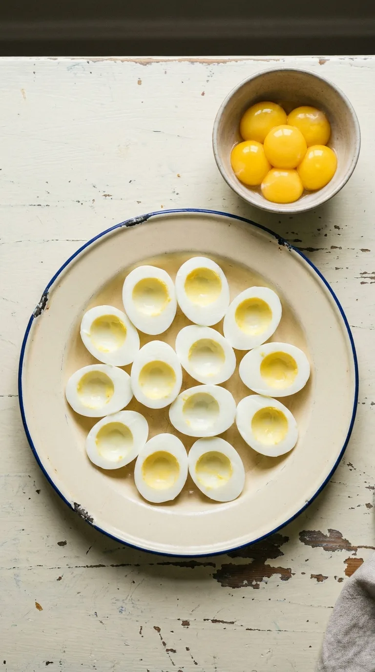 Halloween Deviled Eggs Eyeballs: Savoury Egg Appetisers – step 4: Prepare the yolks