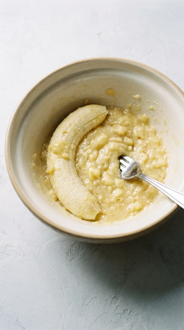 Low Carb Banana Pancakes: Sweet Almond Flour Breakfast – step 1: Mash the banana