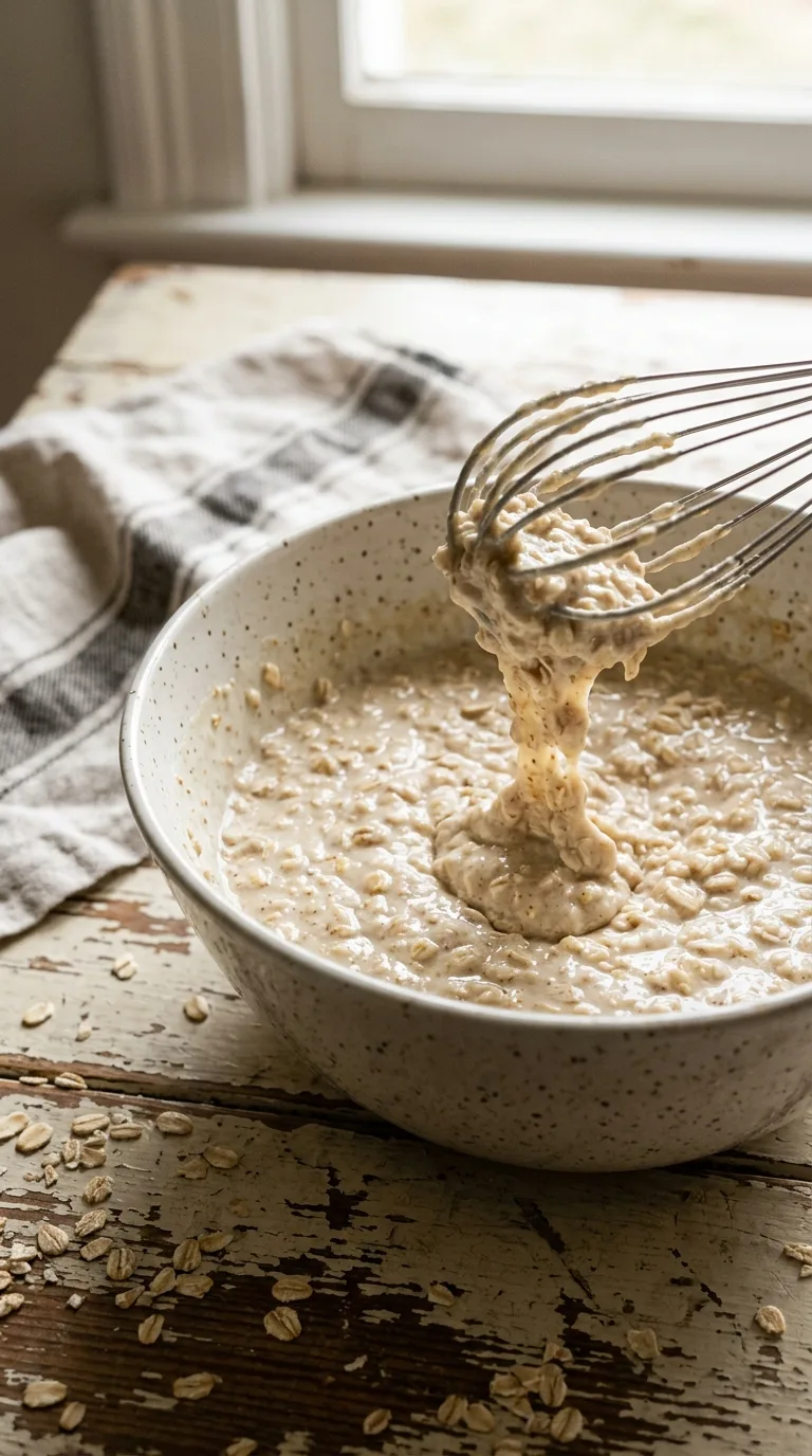 Oatmeal Pancakes: Fluffy Oat Breakfast Cakes – step 2: Hydrate the oats