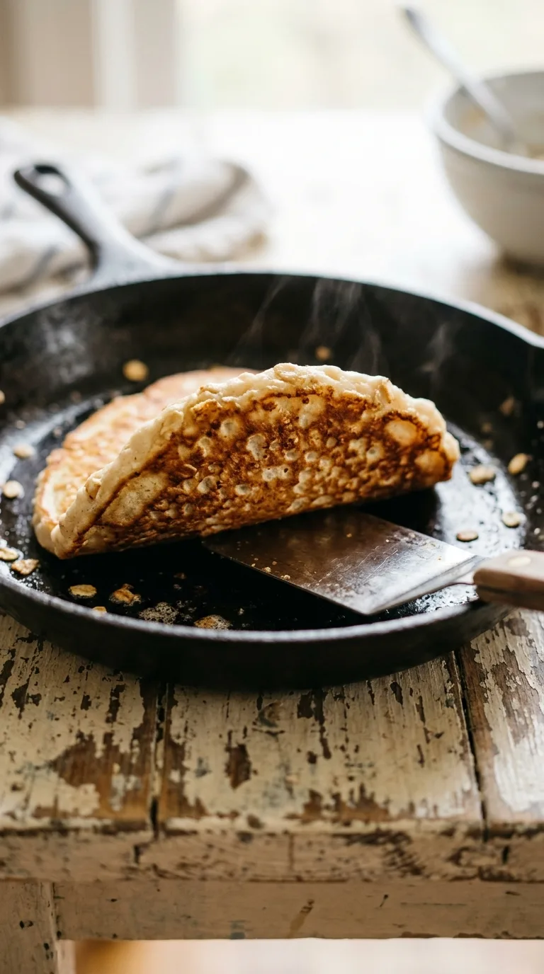 Oatmeal Pancakes: Fluffy Oat Breakfast Cakes – step 6: Brown the second side