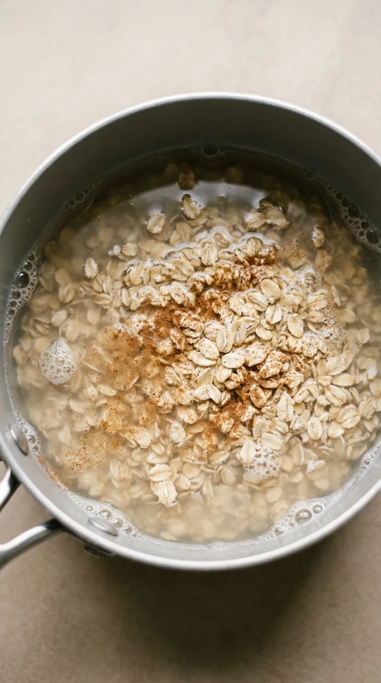 Kids Protein Oatmeal: Creamy Banana Breakfast – step 1: Boil the oats