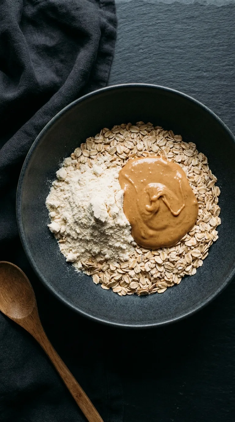Peanut Butter Protein Oatmeal: Creamy High Protein Breakfast – step 1: Combine dry ingredients