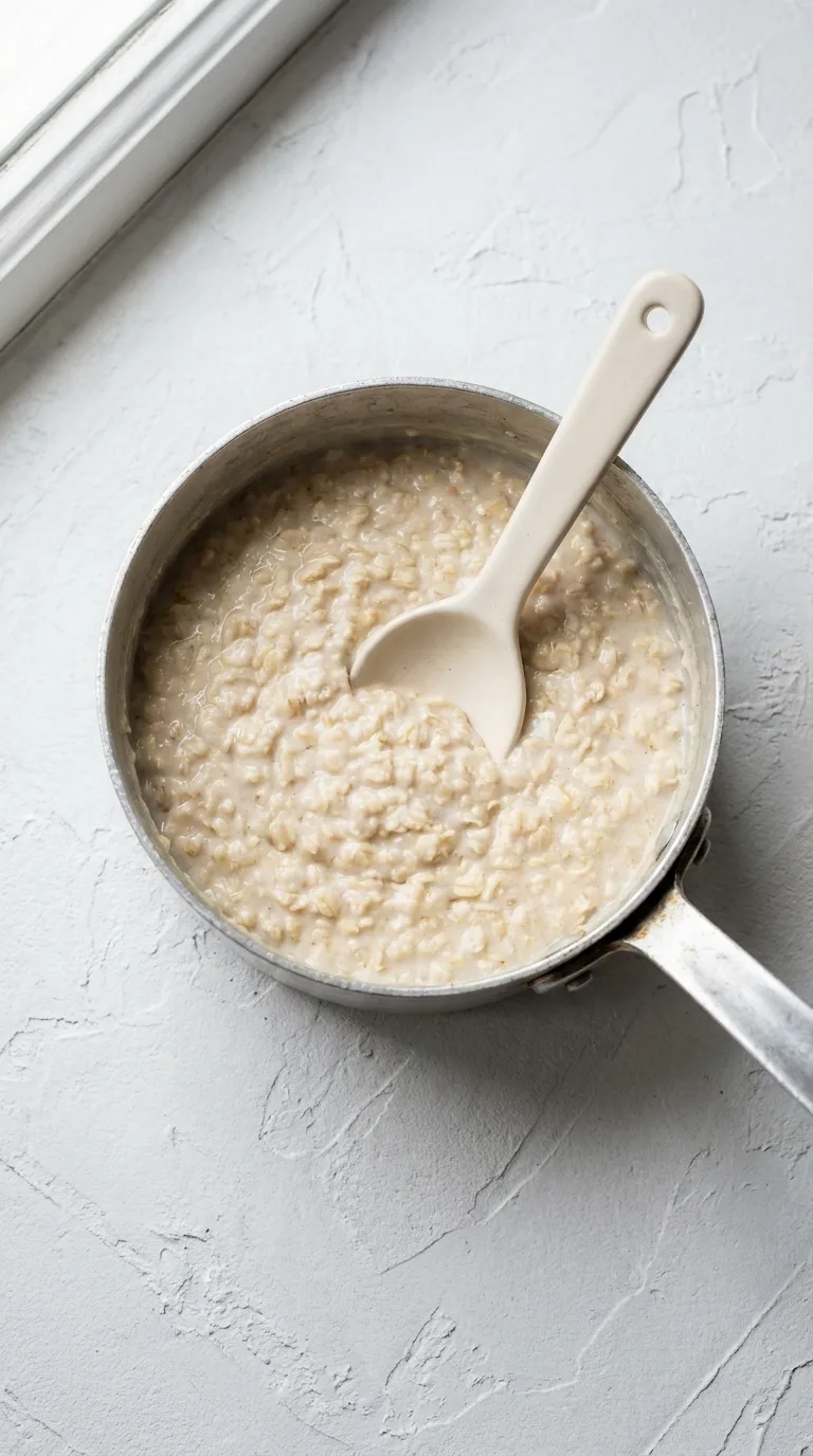 Vegan Protein Oatmeal: Hearty Oats with Maple and Berries – step 3: Smooth the oats