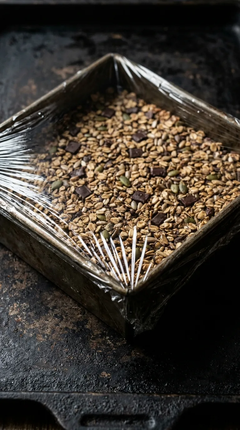 Protein Oat Bars: No-Bake Breakfast Squares – step 6: Press and chill