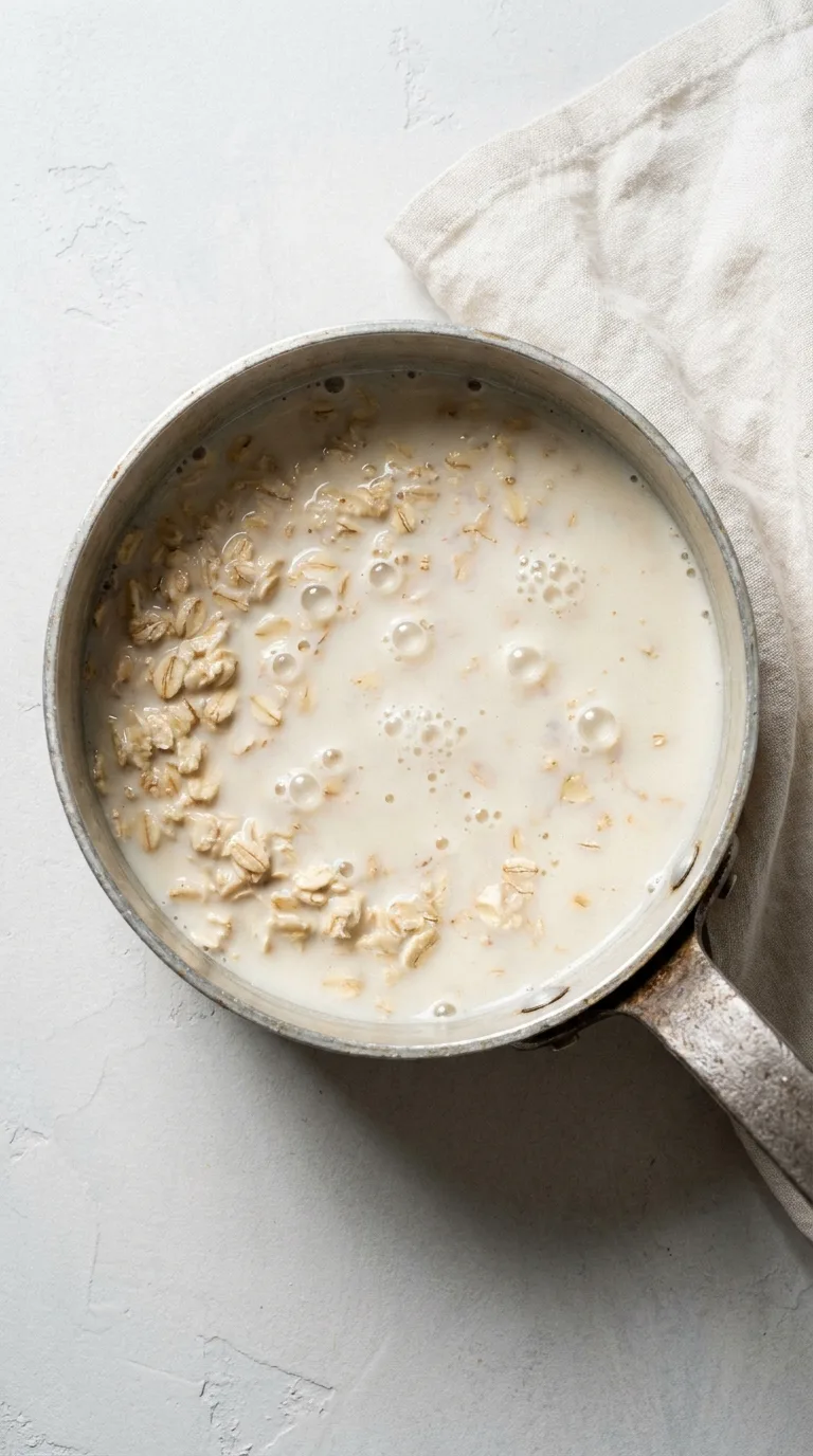 Vegan Protein Oatmeal: Hearty Oats with Maple and Berries – step 2: Initial microwave cook