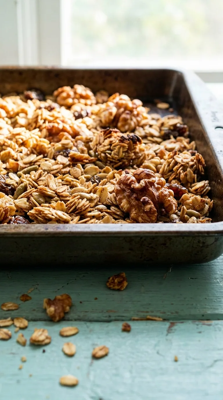 Protein-Oatmeal Granola Crunch: High Protein Breakfast Topping – step 6: Bake the mixture