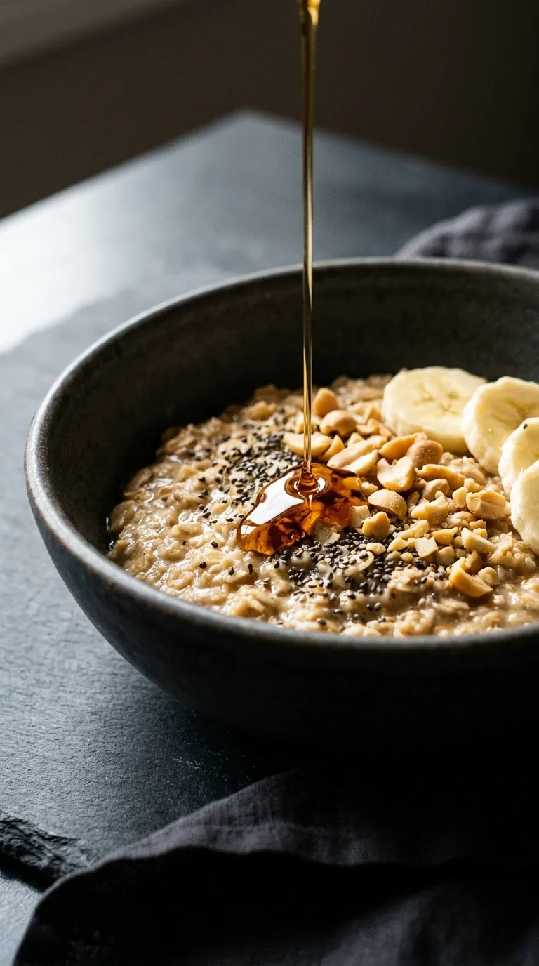 Peanut Butter Protein Oatmeal: Creamy High Protein Breakfast – step 7: Add final toppings