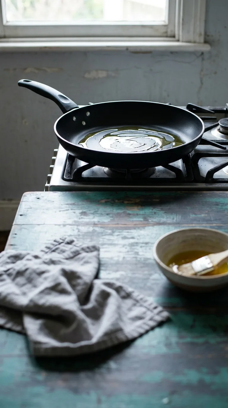 Protein Powder Cottage Cheese Pancakes: High-Protein Breakfast – step 3: Heat the skillet