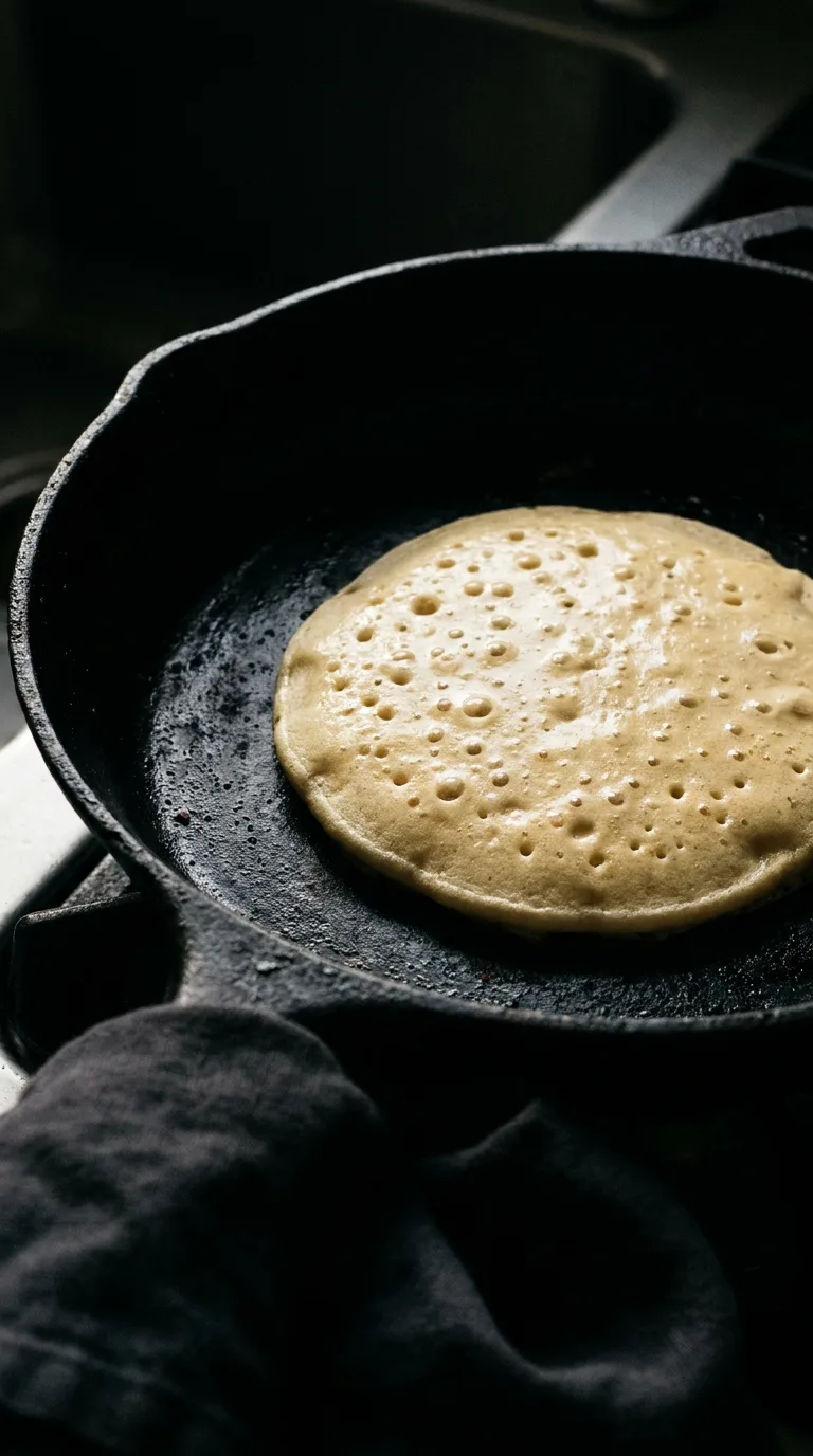 Vegan Protein Powder Pancake: High-Protein Breakfast – step 6: Cook the first side