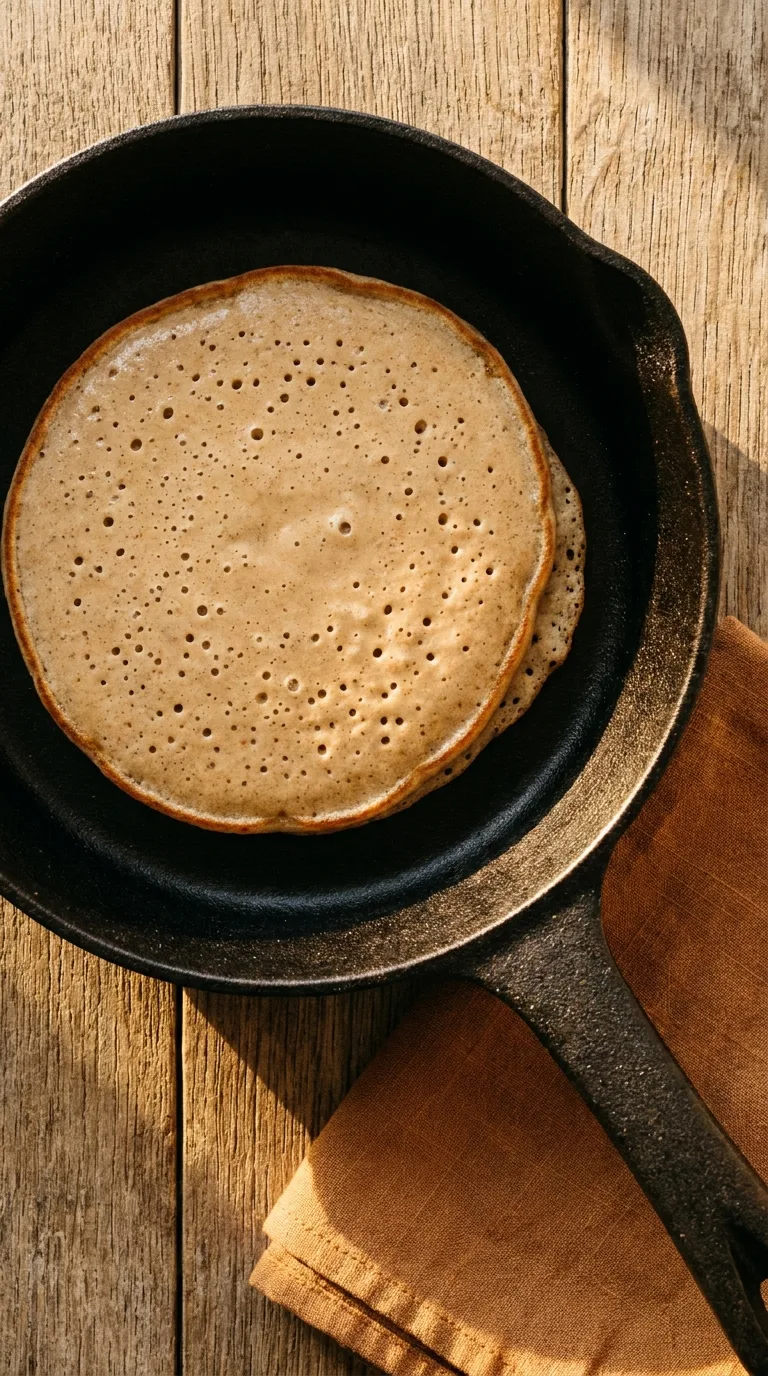 Protein Powder Pancakes: Flourless High‑Protein Breakfast – step 6: Fry the first side