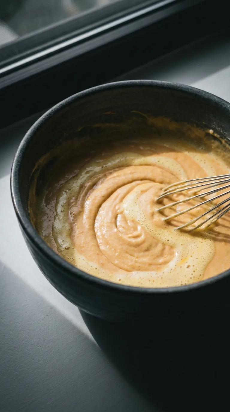Pumpkin Spice High Protein Pancakes: Oat and Cottage Cheese Cakes – step 3: Incorporate the eggs