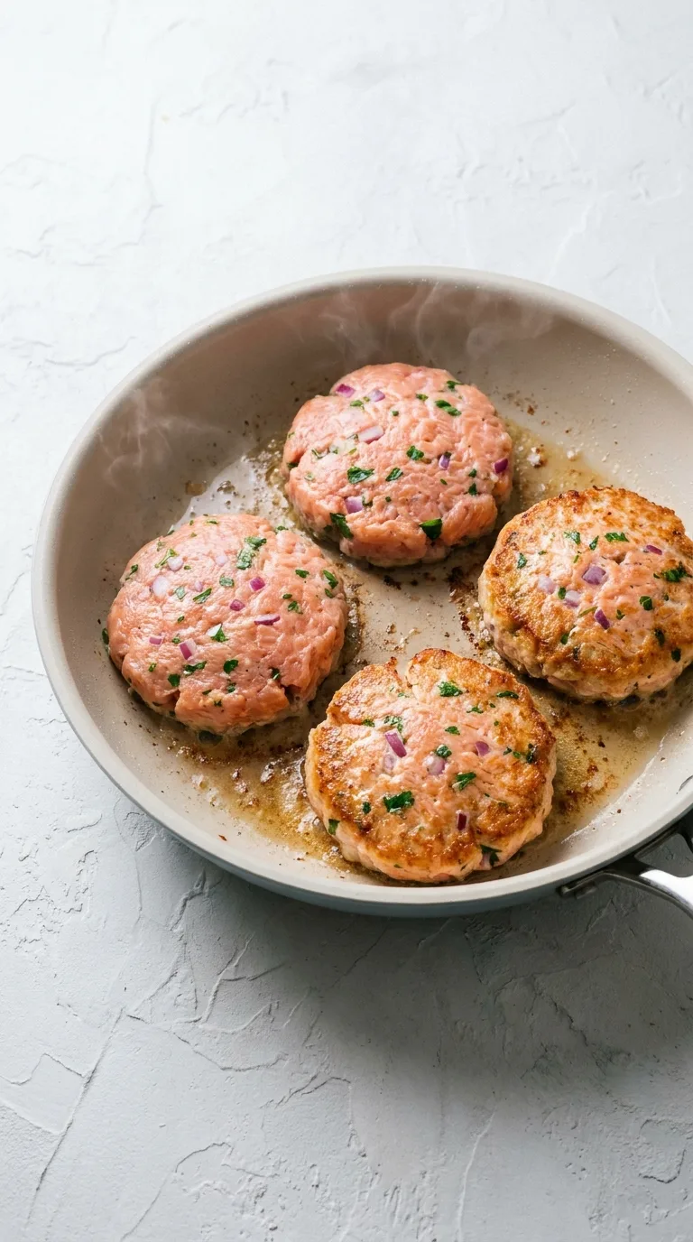 Salmon Patties: Crispy American Fish Cakes – step 5: Sear the first side