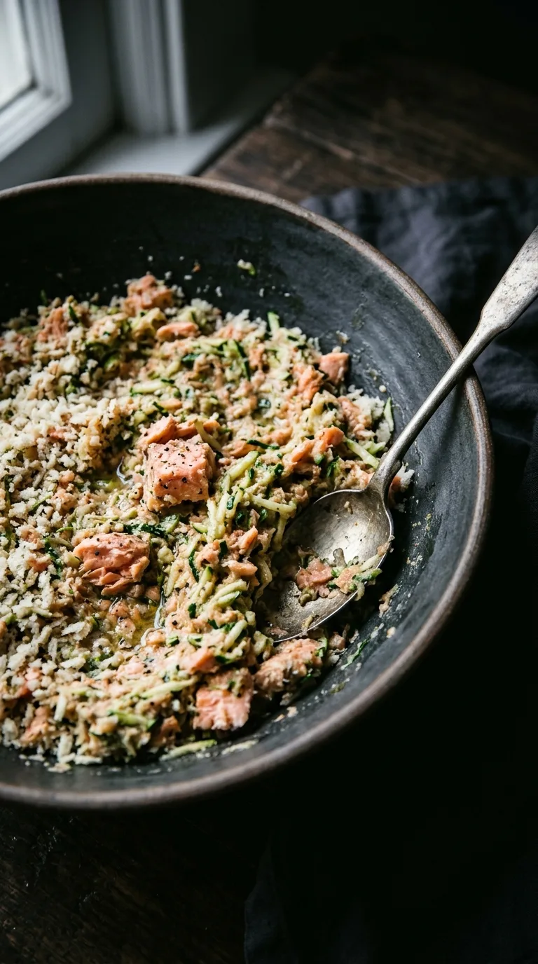 Salmon Zucchini Patties: Mediterranean Fish Cakes – step 4: Mix the binders