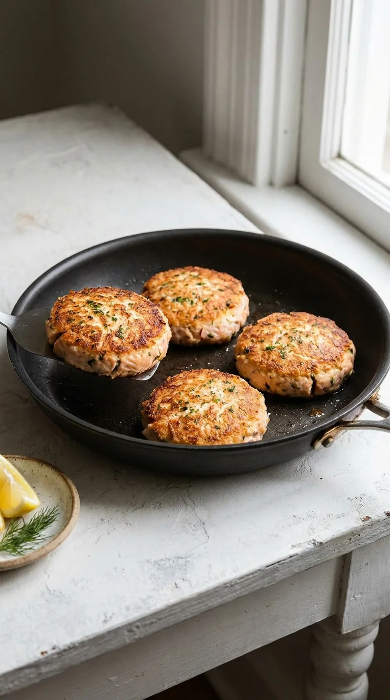 Salmon Patties: Crispy American Fish Cakes – step 6: Brown the other side