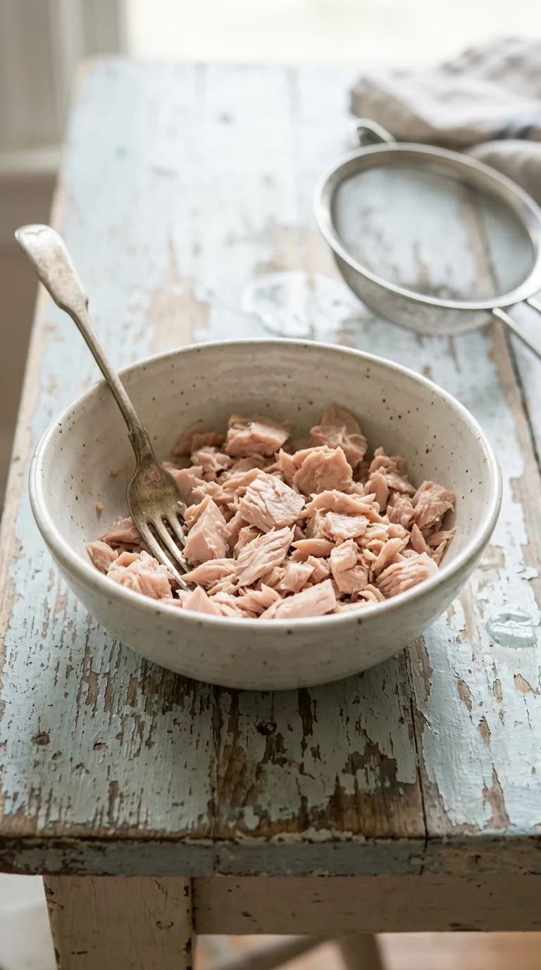 Tuna Salad with Greek Yogurt: High Protein Mediterranean Salad – step 1: Prepare the tuna
