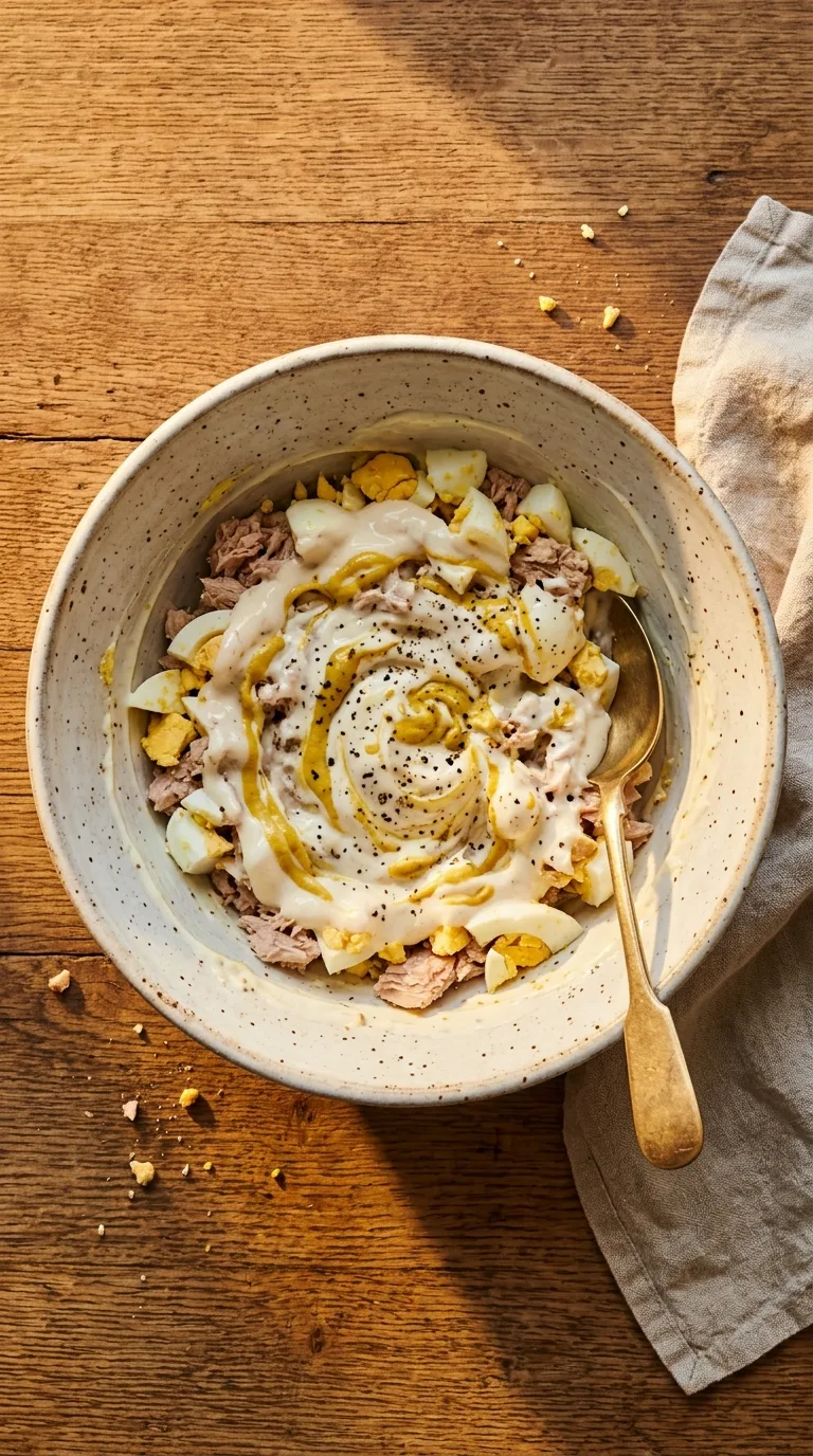 Tuna Salad With Egg: Protein-Rich Mediterranean Bowl – step 5: Mix the base