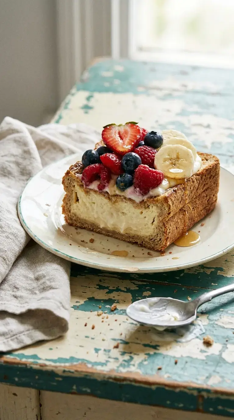 Protein Yogurt Toast: Fluffy Custard Filled Bread