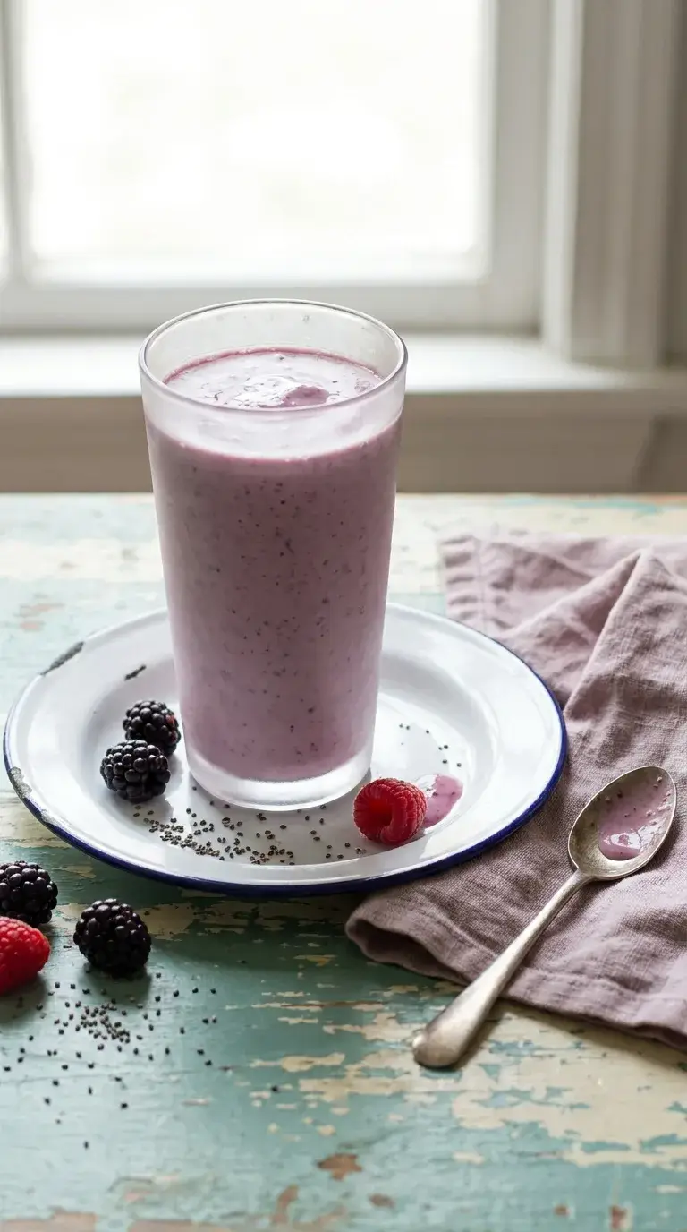 Cottage Cheese Protein Smoothie: Creamy Mixed Berry Shake
