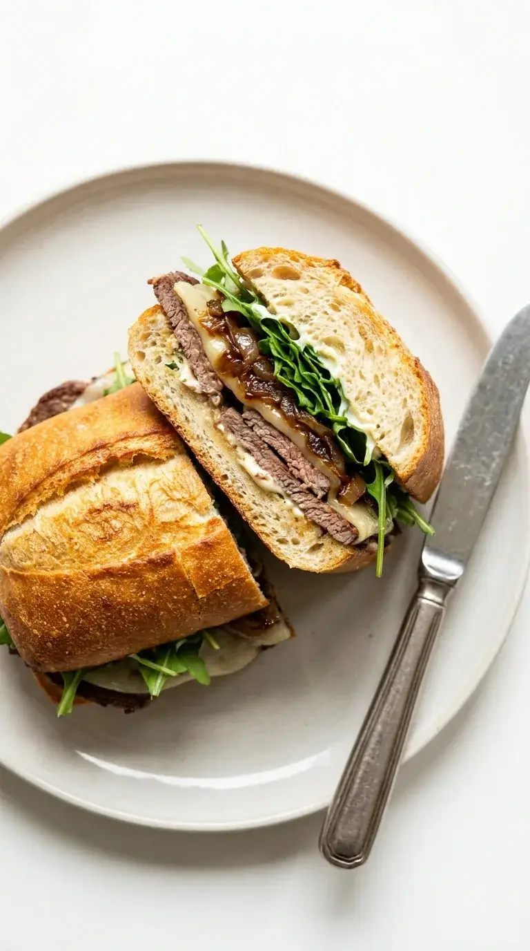 Beef Steak Sandwich: Ribeye with Caramelised Onions