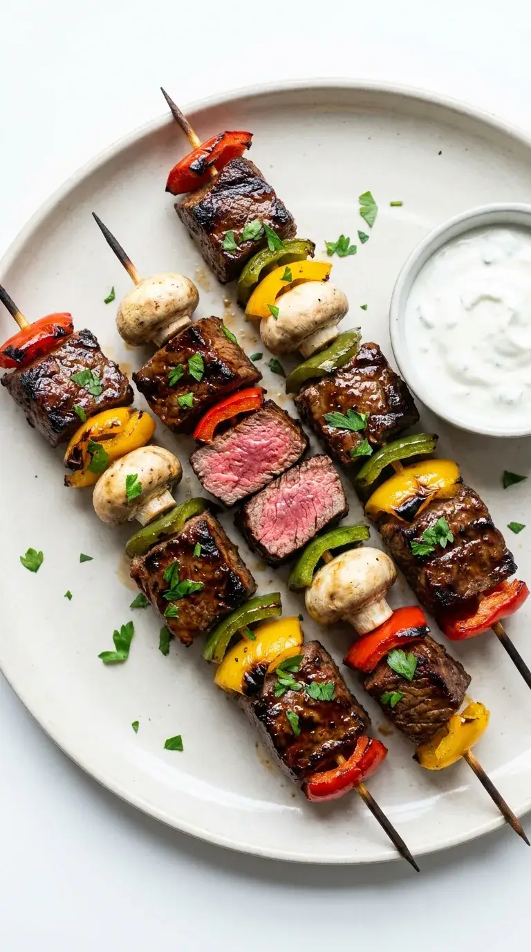 Beef Steak Kebab: Halal Sirloin with Soy-Worcestershire Glaze