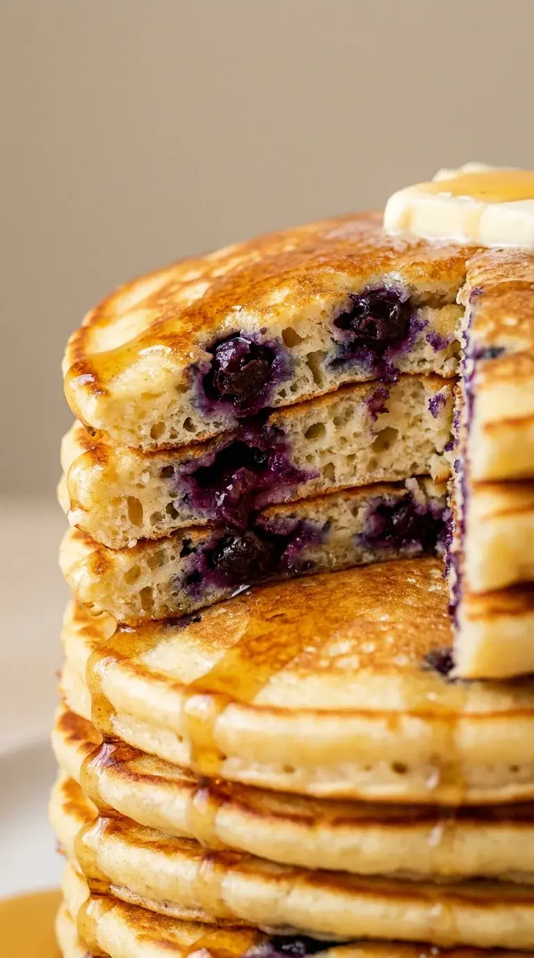 Blueberry Pancakes: Fluffy American Breakfast Cakes