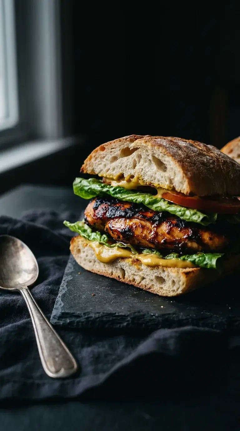 Chicken Breast Sandwich: Honey-Vinegar Grilled Chicken