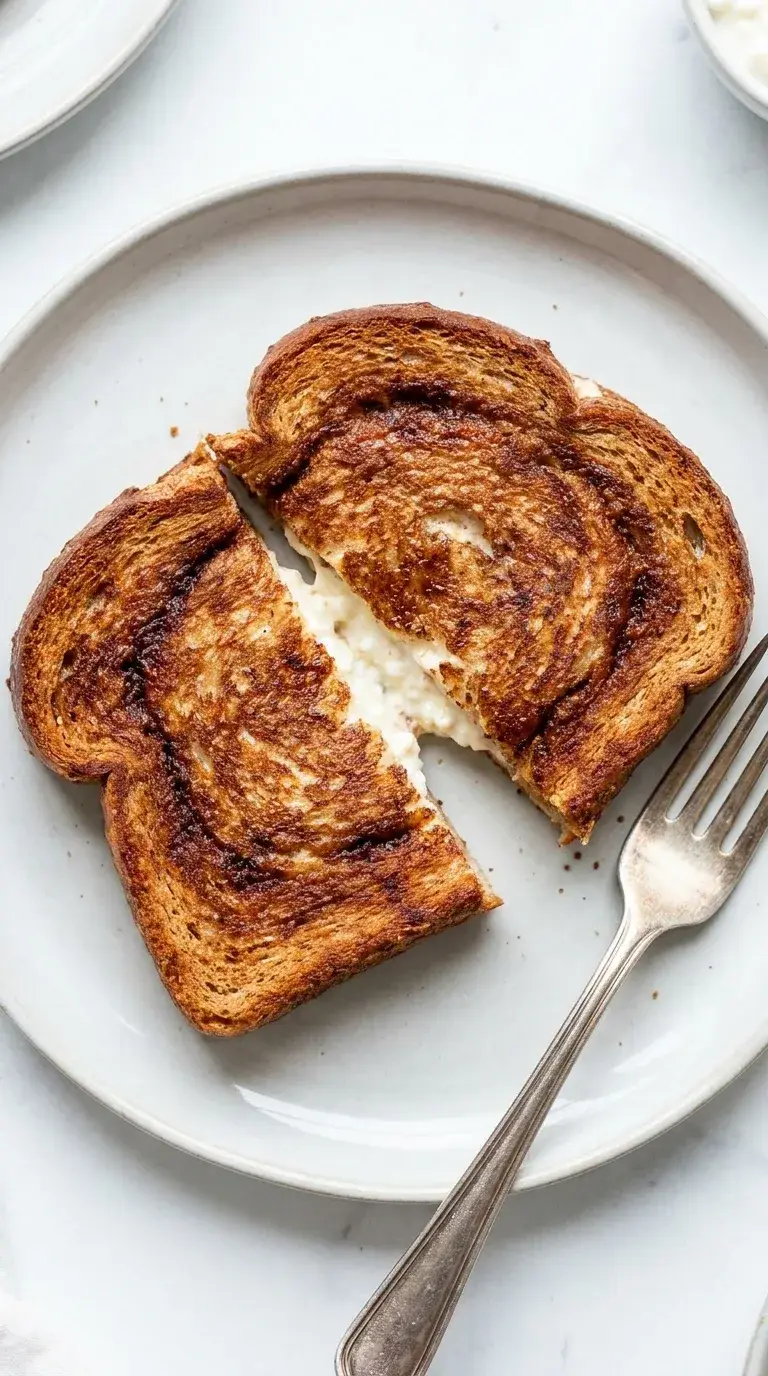 Protein Cinnamon Toast: Cottage Cheese Breakfast Toast