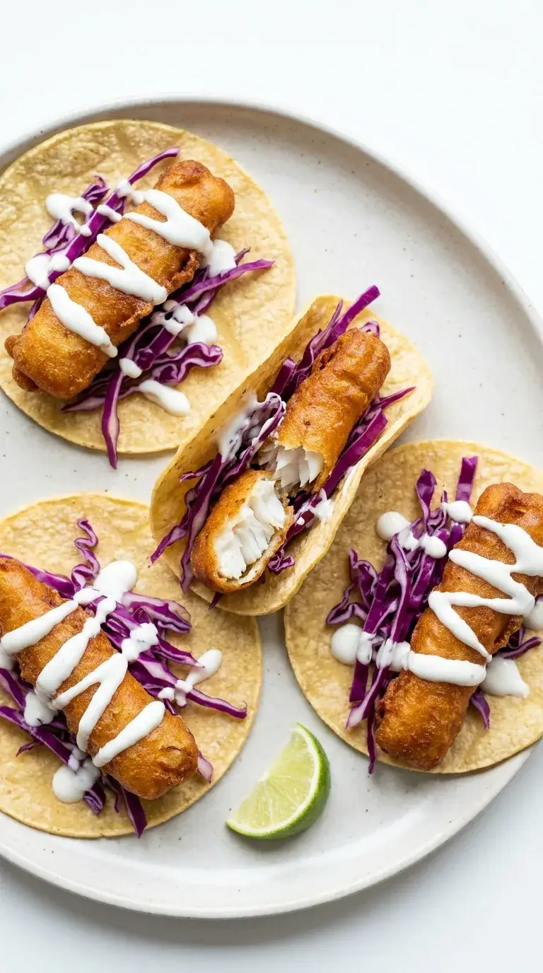 Australian Fish Tacos: Halal White Fish with Lime Slaw