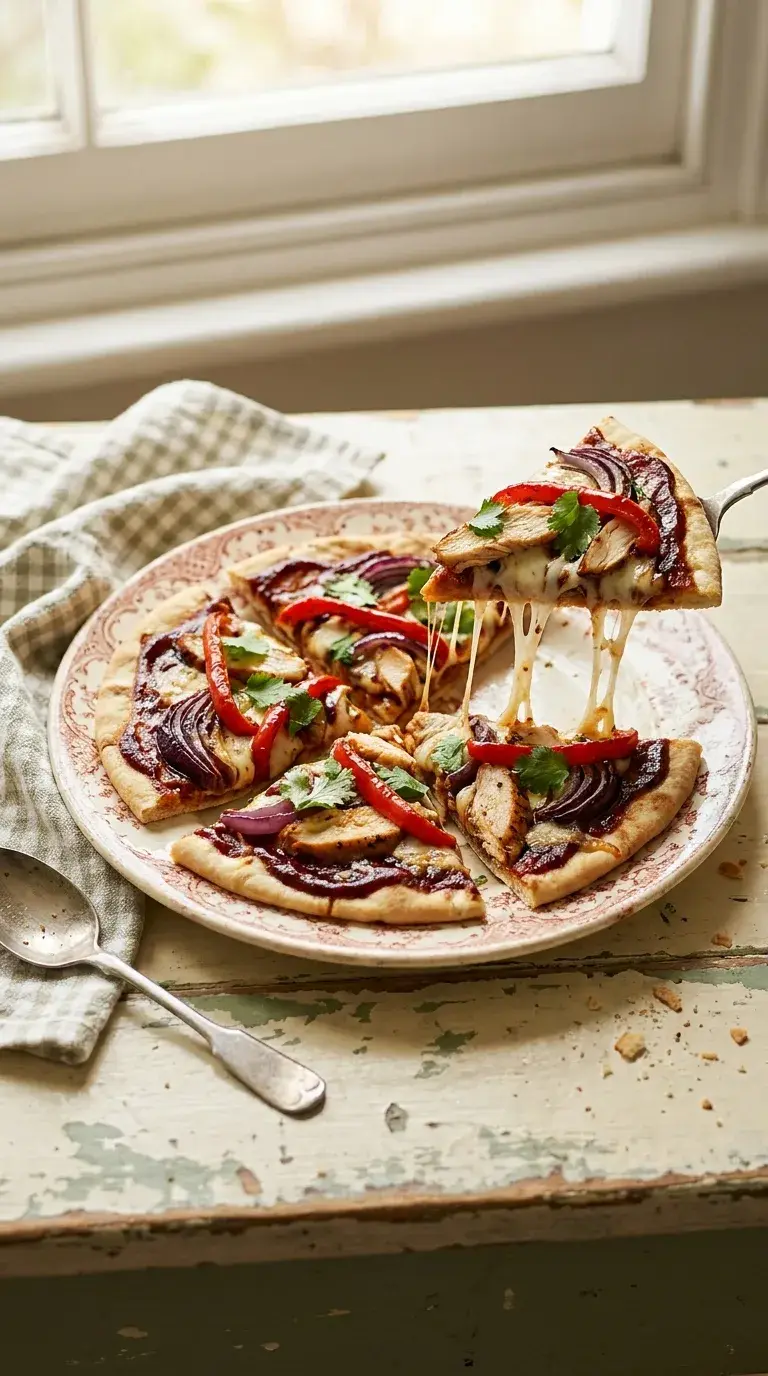 BBQ Pizza Flatbread: Smoky Halal Chicken Pizza