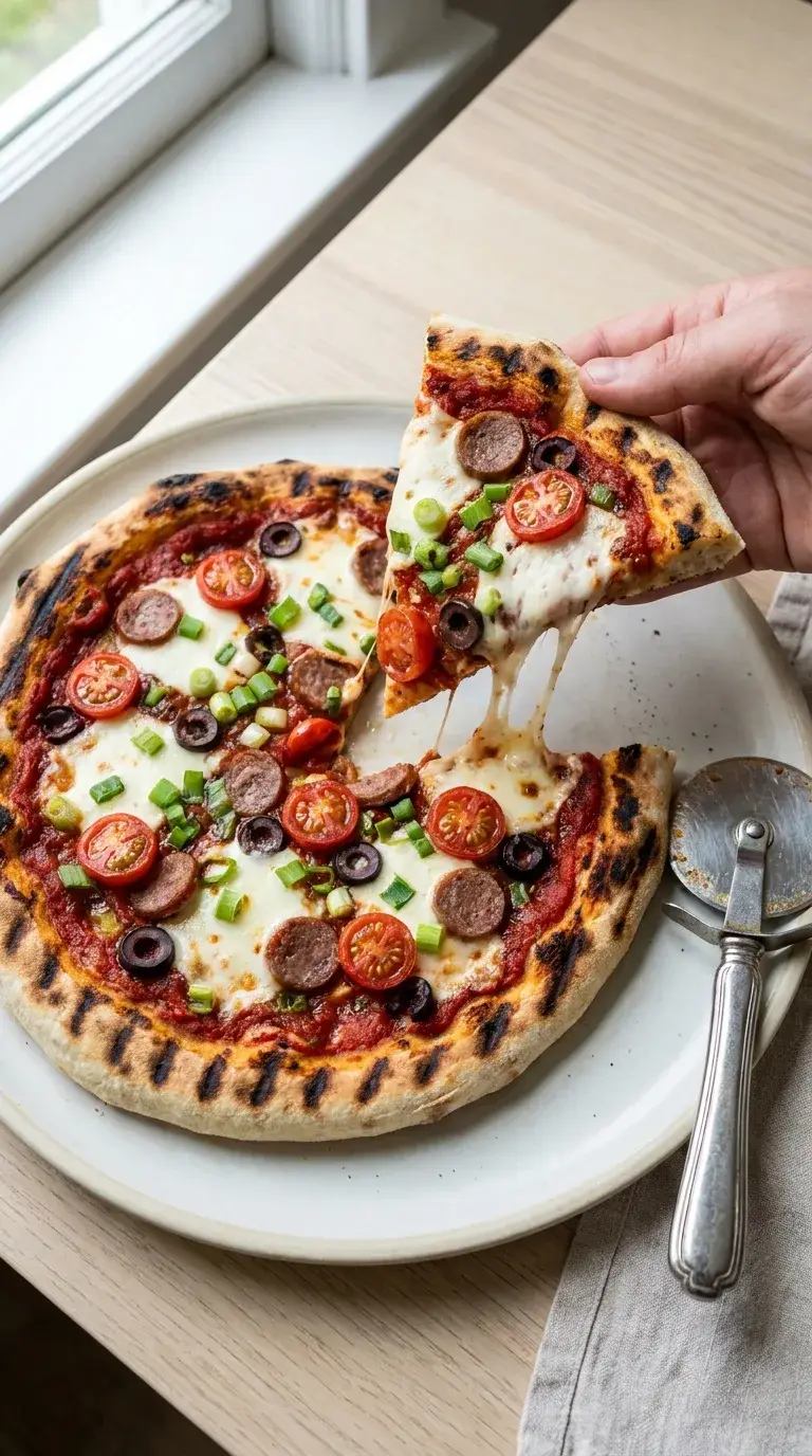 Easy Grilled Pizza: Smoky Halal Beef Pizza