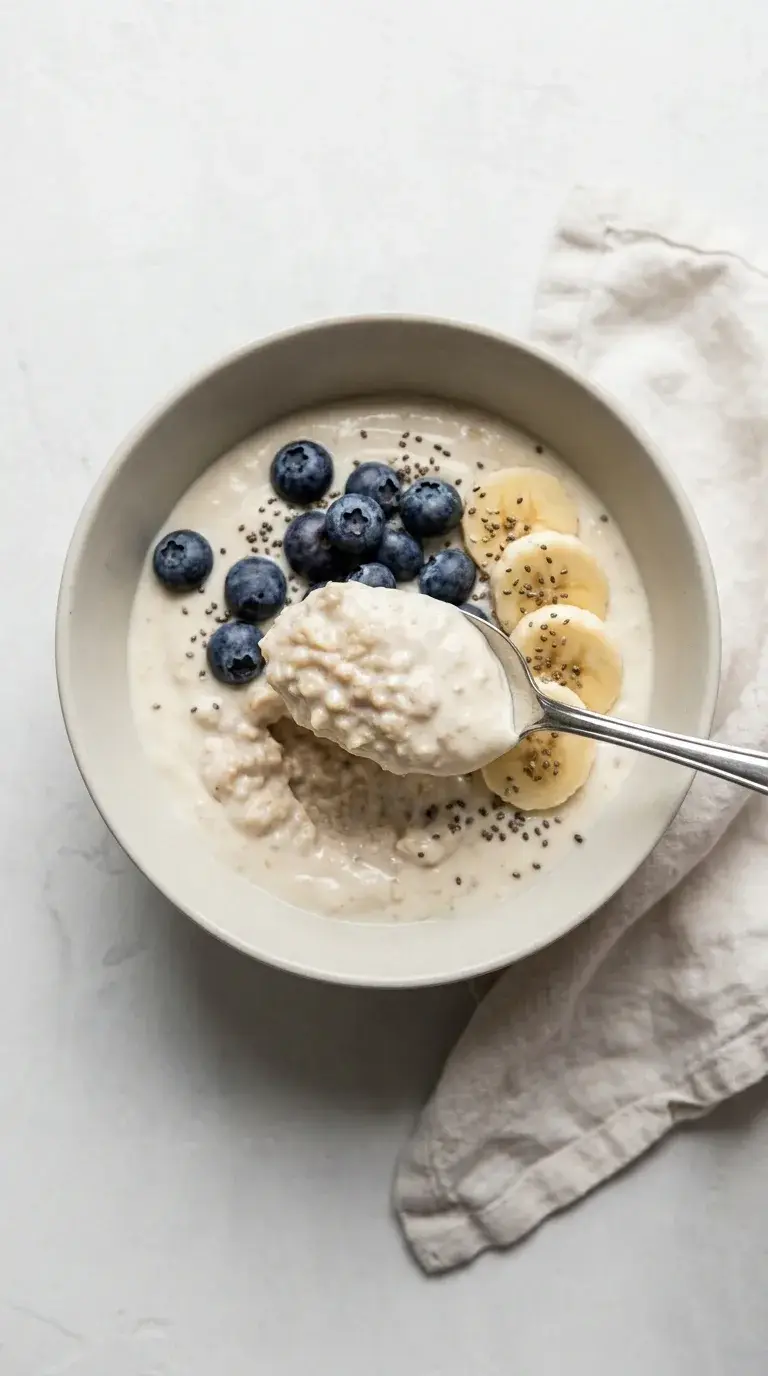 Protein-Rich Oatmeal Yogurt Bowl: Creamy Oat Porridge