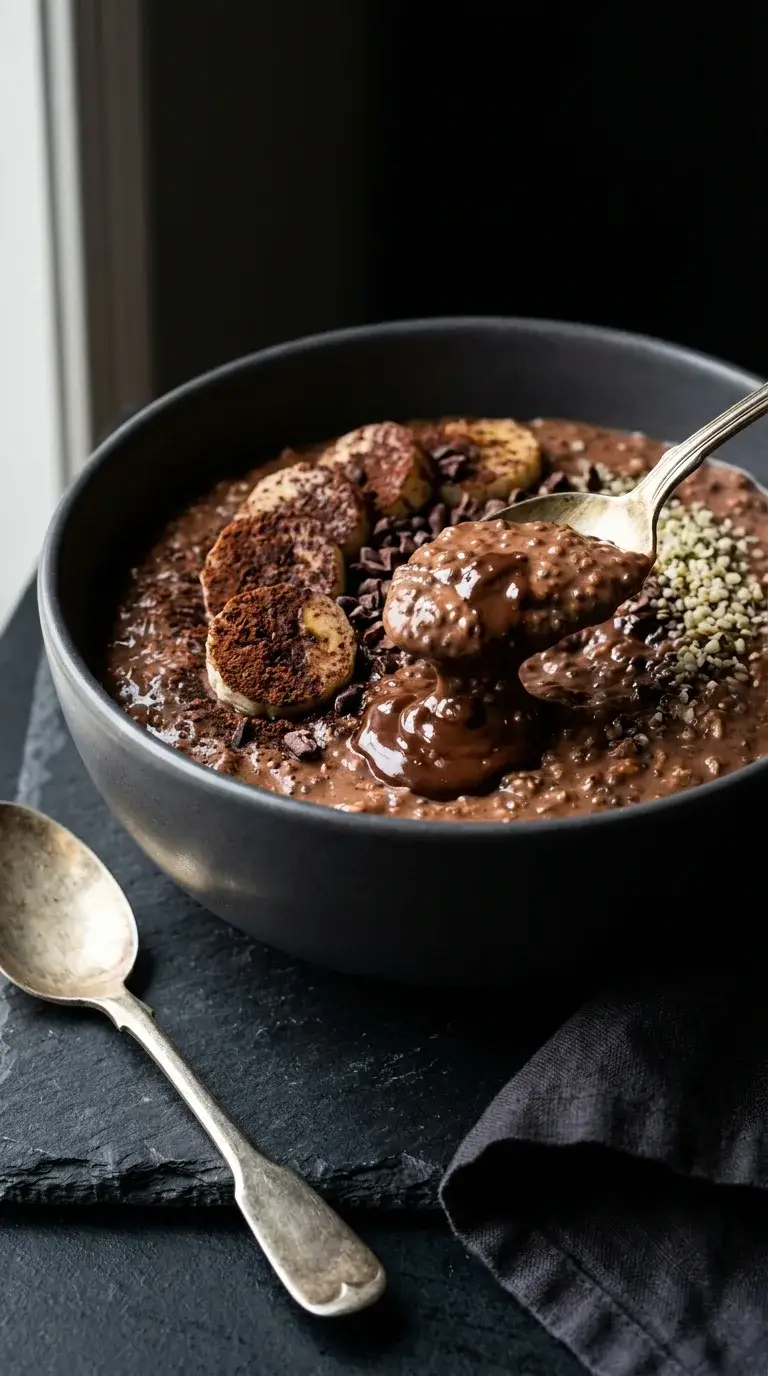 Chocolate Protein Oatmeal Bowl: Cacao and Oat Breakfast