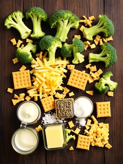 Ultimate Broccoli Cheese Casserole - ingredients preparation
