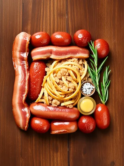 Brown Sugar Turkey Bacon Little Smokies - ingredients preparation