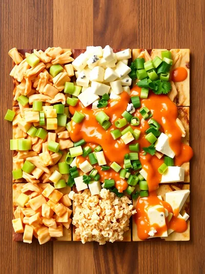 Buffalo Chicken Cheese Bake - Easy Appetizer - ingredients preparation