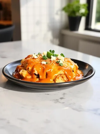 Buffalo Chicken Cheese Bake - Easy Appetizer - cooking process
