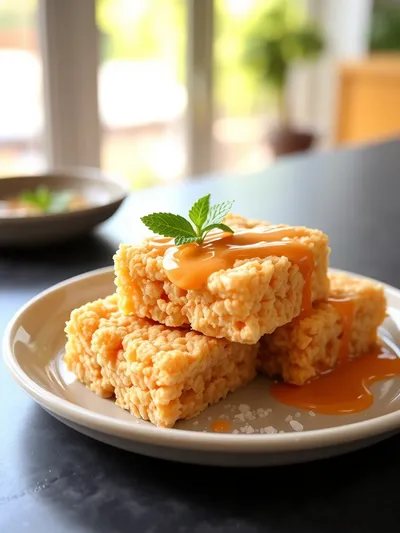Butterscotch Rice Krispie Treats Recipe - cooking process