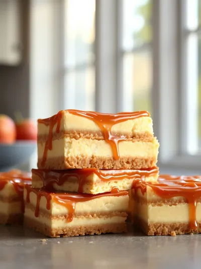 Caramel Apple Cheesecake Bars