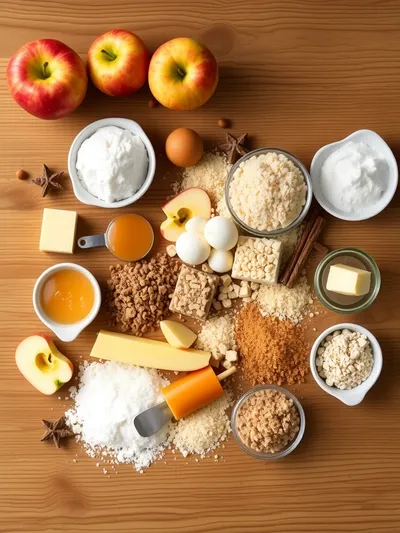 Caramel Apple Dump Cake – Easy Cozy Dessert - ingredients preparation