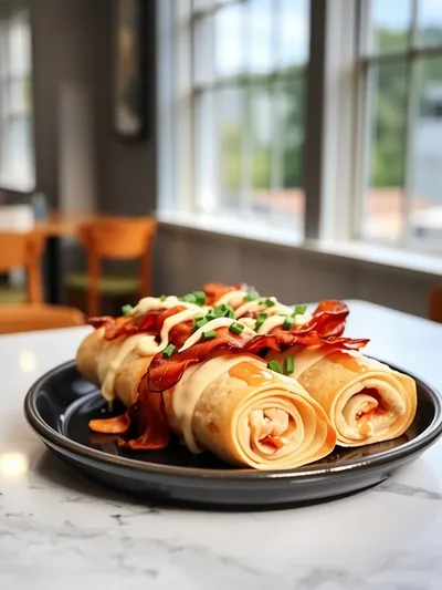 Chicken Bacon Ranch Roll Ups - cooking process